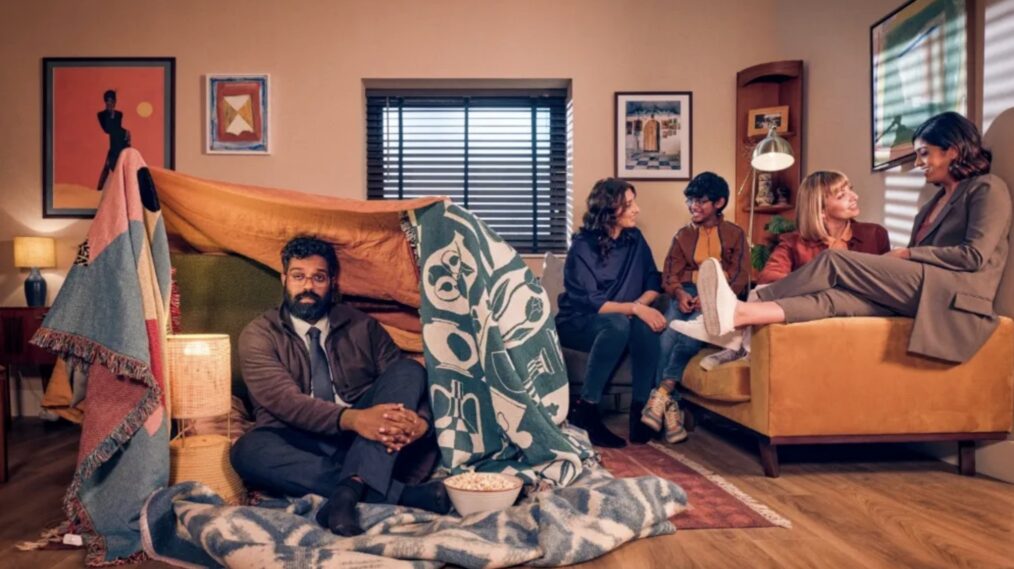 'Avoidance' on BritBox -Romesh Ranganathan, Jessica Knappett, Kieran Logendra, Lisa McGrillis, Mandeep Dhillon