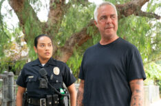 Denise G. Sanchez and Titus Welliver in 'Bosch: Legacy'