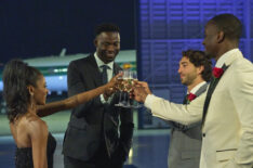 Charity Lawson with Dotun, Joey, and Xavier in 'The Bachelorette'