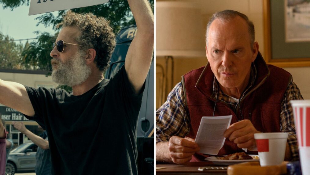 John Ales in 'Painkiller'; Michael Keaton in 'Dopesick'
