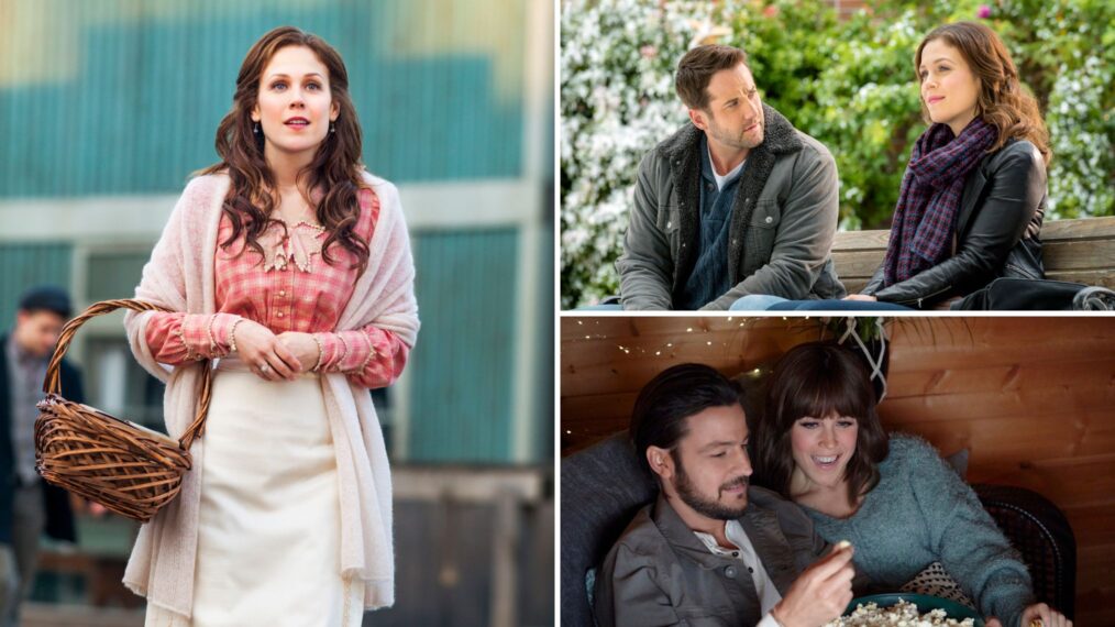 Erin Krakow in 'When Calls the Heart,' 'Finding Father Christmas' (with Niall Matter), and 'It Was Always You' (with Tyler Hynes)