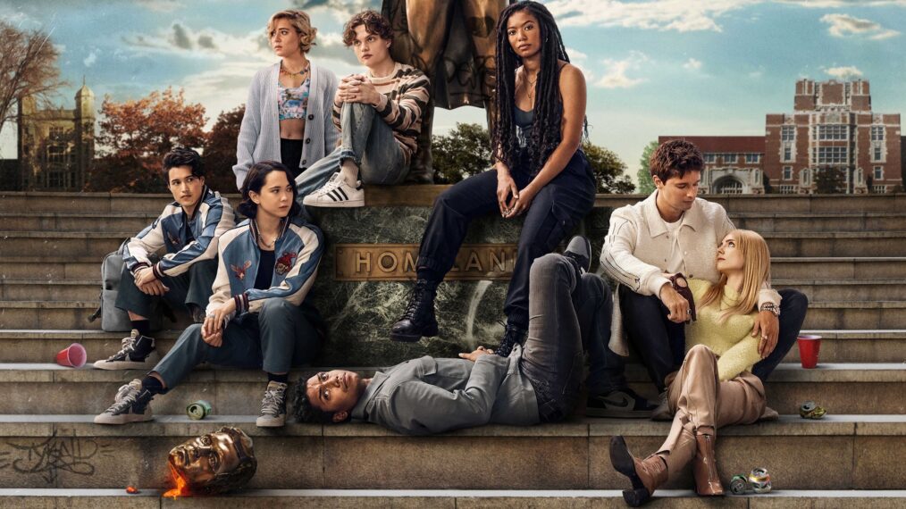 Jaz Sinclair, Chance Perdomo, Maddie Phillips, Patrick Schwarzenegger, Lizze Broadway, London Thor, Derek Luh, and Asa Germann for 'Gen V'