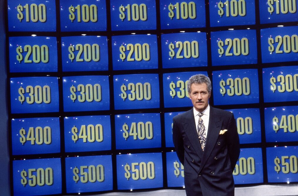 Alex Trebek in 'Jeopardy!' in 2002