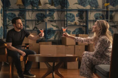 Mario Cantone and Sarah Jessica Parker in Carrie's apartment in 'And Just Like That' Season 2 Episode 10