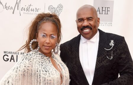 Marjorie and Steve Harvey on red carpet