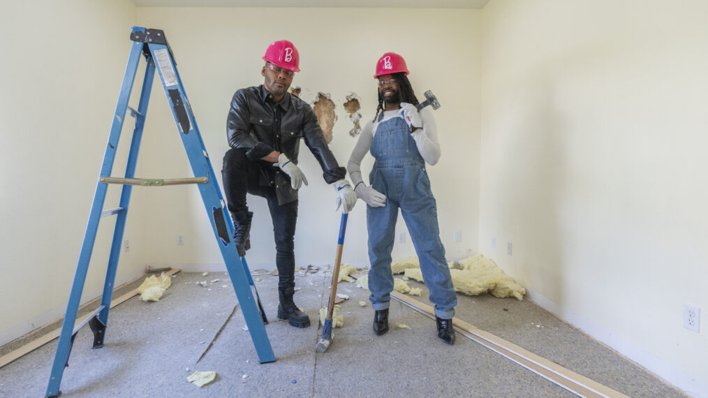 Michel Smith Boyd and Anthony Elle in the finale of HGTV's 'Barbie DreamHouse Challenge'