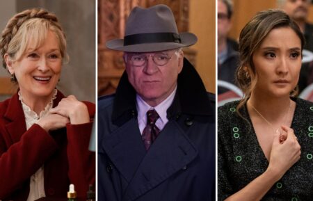 Meryl Streep, Steve Martin, and Ashley Park as 'Only Murders in the Building' Season 3 suspects