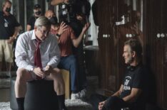 Matthew Broderick and Pete Berg behind the scenes of Netflix's 'Painkiller'