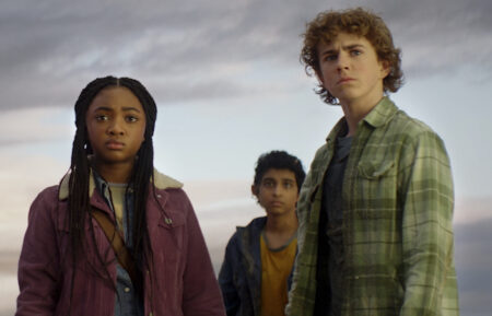 Walker Scobell, Leah Sava Jeffries, and Aryan Simhadri in 'Percy Jackson and the Olympians'