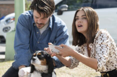 Grant Gustin and Lucy Hale in 'Puppy Love'