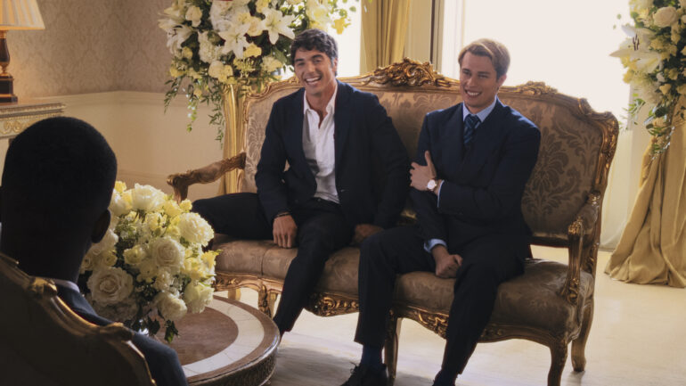 Taylor Zakhar Perez and Nicholas Galitzine in 'Red, White & Royal Blue'