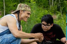 Zahn McClarnon as Big, Lane Factor as Cheese in 'Reservation Dogs' - Season 3, Episode 6