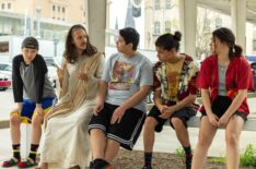 Paulina Alexis, Brandon Boyd, Lane Factor, D'Pharaoh Woon-A-Tai, and Devery Jacobs in 'Reservation Dogs' Season 3