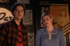 Cole Sprouse as Jughead Jones and Lili Reinhart as Betty Cooper in 'Riverdale' - 'Chapter One Hundred Thirty-Seven: Goodbye, Riverdale'