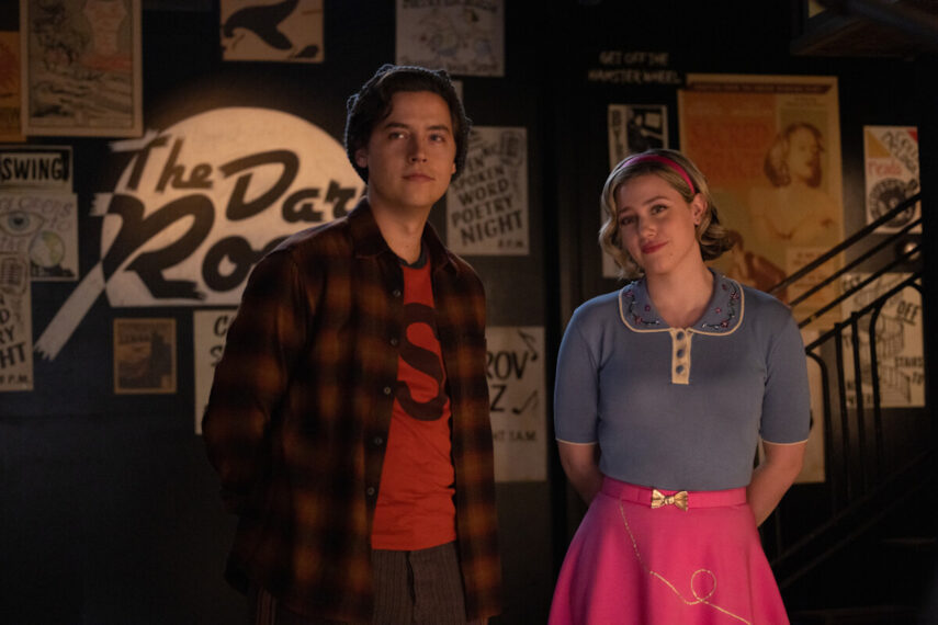 Cole Sprouse as Jughead Jones and Lili Reinhart as Betty Cooper in 'Riverdale' - 'Chapter One Hundred Thirty-Seven: Goodbye, Riverdale'