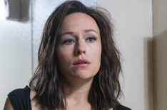 Sarah Goldberg in a brunette wig as Sally in 'Barry'