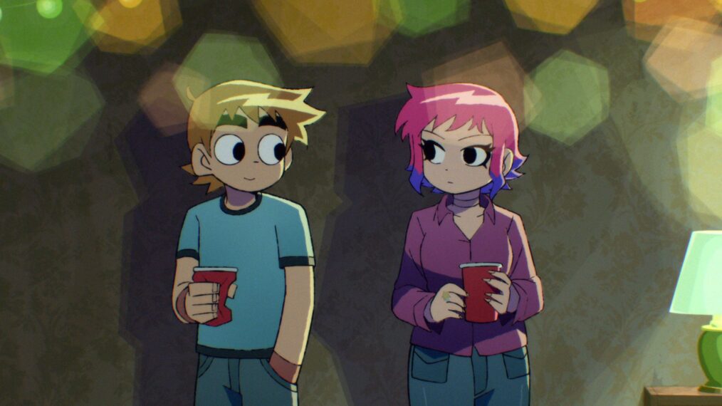 Michael Cera as Scott Pilgrim and Mary Elizabeth Winstead as Ramona Flowers in 'Scott Pilgrim Takes Off'