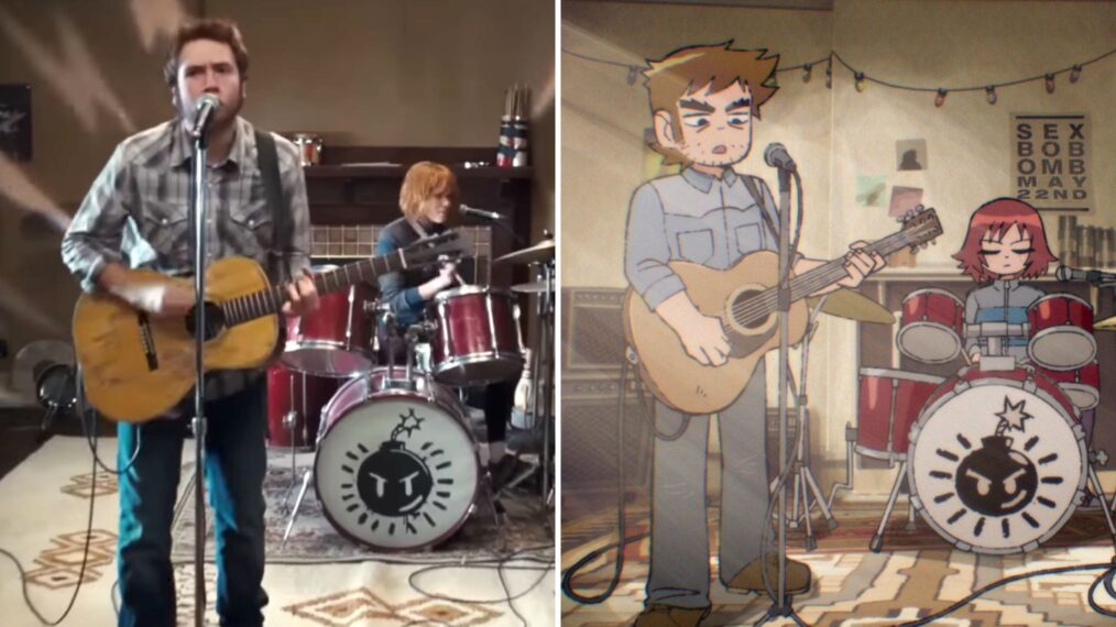 Mark Webber as Stephen Stills and Alison Pill as Kim Pine in 'Scott Pilgrim vs. the World,' Stephen Stills and Kim Pine in 'Scott Pilgrim Takes Off'