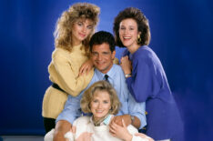 Sharing Richard - Eileen Davidson as J.C. Dennison, Ed Marinaro as Dr. Richard Bernowski, Nancy Frangione as Bonnie Griswold, and Hillary B. Smith as Roz