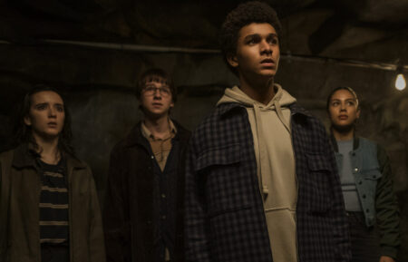 Abby Corrigan, Adrian Greensmith, Jaden Michael, and Sage Linder in 'Shelter'