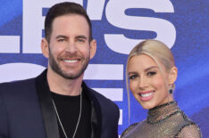 Tarek El Moussa and Heather Rae El Moussa attends the 2022 People's Choice Awards at Barker Hangar on December 06, 2022 in Santa Monica, California