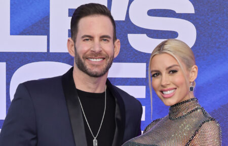 Tarek El Moussa and Heather Rae El Moussa attends the 2022 People's Choice Awards at Barker Hangar on December 06, 2022 in Santa Monica, California