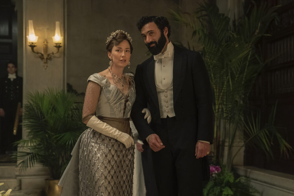 Carrie Coon and Morgan Spector in 'The Gilded Age' Season 2