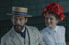 David Furr as Dashiell Montgomery and Louisa Jacobson as Marian Brook in 'The Gilded Age' Season 2