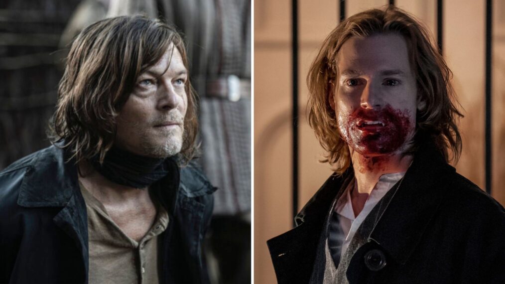 Norman Reedus in 'The Walking Dead: Daryl Dixon' (L); Sam Reid in 'Interview With the Vampire' (R)
