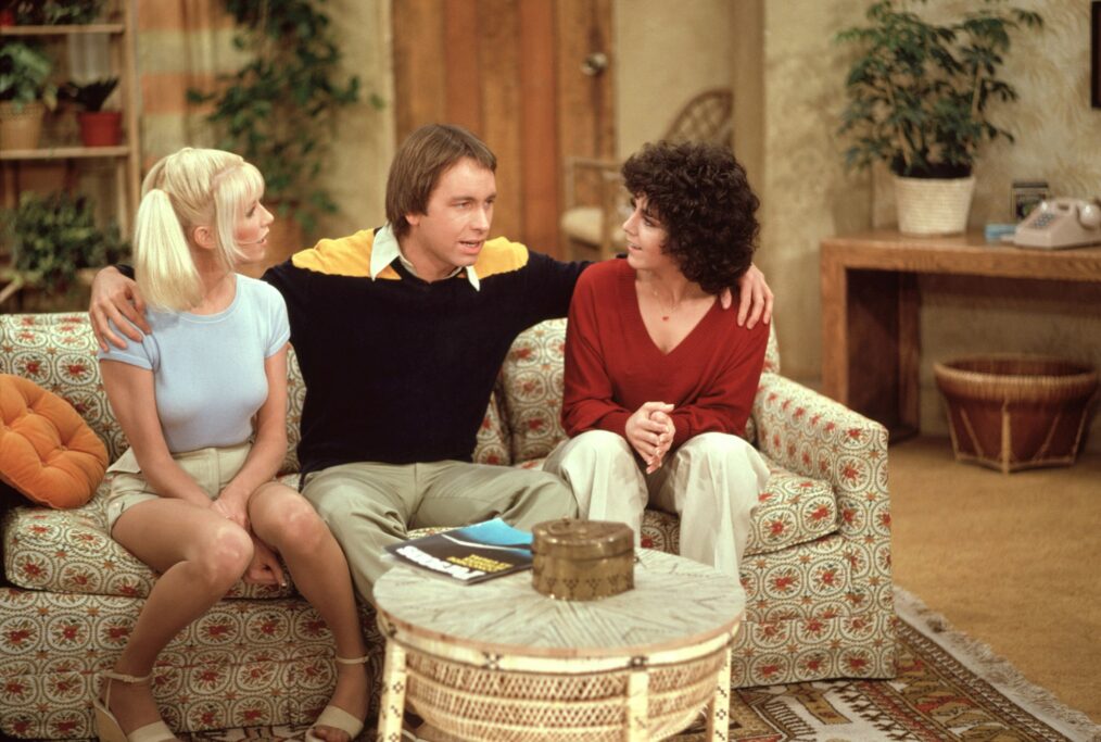 Suzanne Somers, John Ritter, and Joyce Dewitt in 'Three's Company'