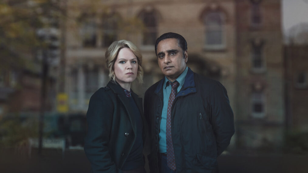 Sinéad Keenan and Sanjeev Bhaskar and in 'Unforgotten'