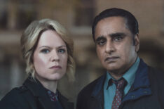 Sinéad Keenan and Sanjeev Bhaskar and in 'Unforgotten'