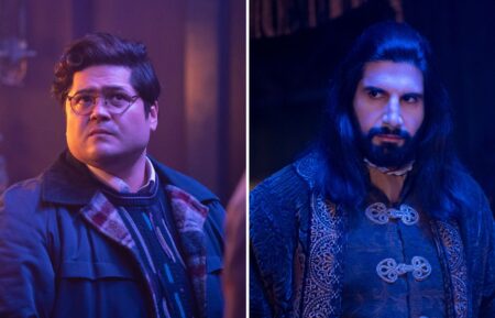 Harvey Guillen and Kayvan Novak as Guillermo and Nandor in 'What We Do in the Shadows'