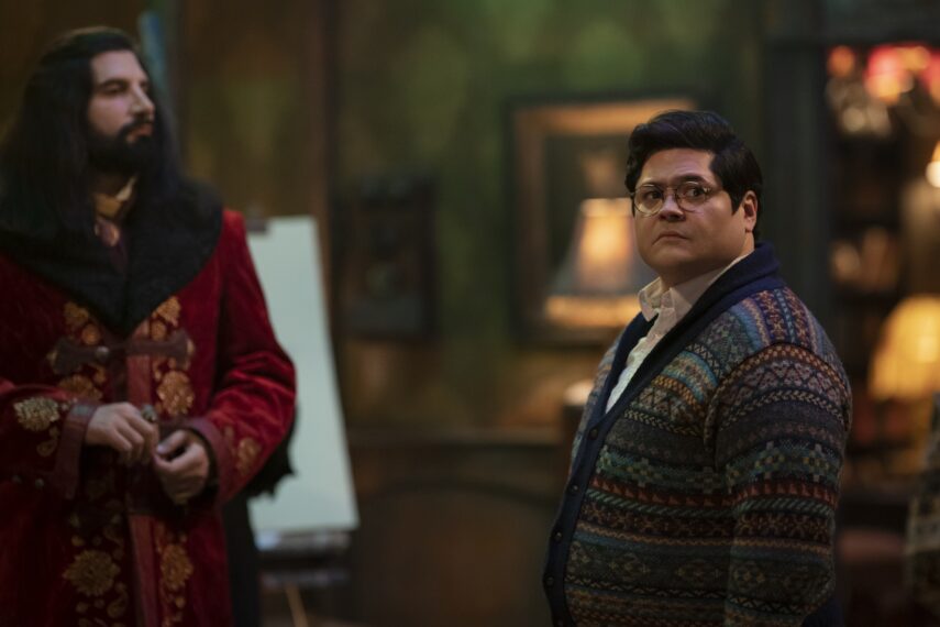 Kayvan Novak and Harvey Guillén in 'What We Do in the Shadows' Season 5