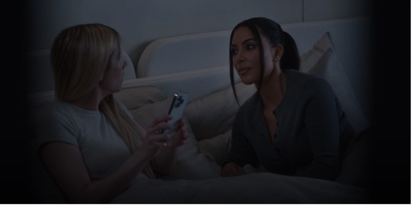 Kim Kardashian and Emma Roberts in 'American Horror Story: Delicate'