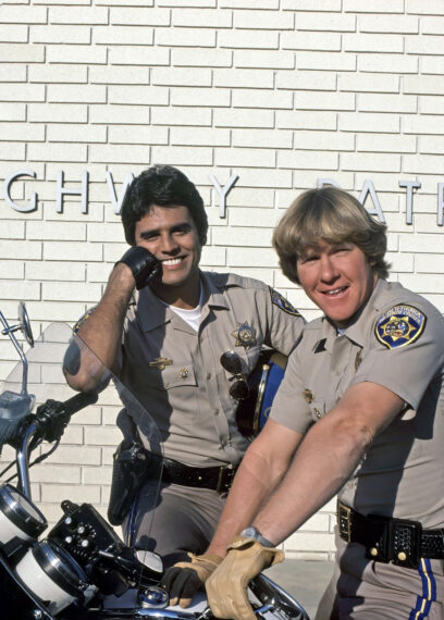 Erik Estrada and Larry Wilcox of 'Chips'