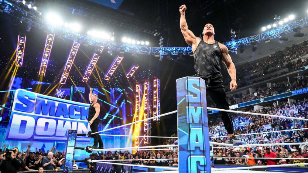 The Rock and Pat McAfee at SmackDown
