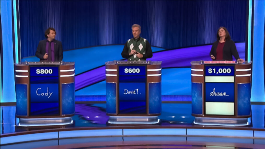 Susan Schulman,, David Maybury, and Cody Lawrence on Jeopardy