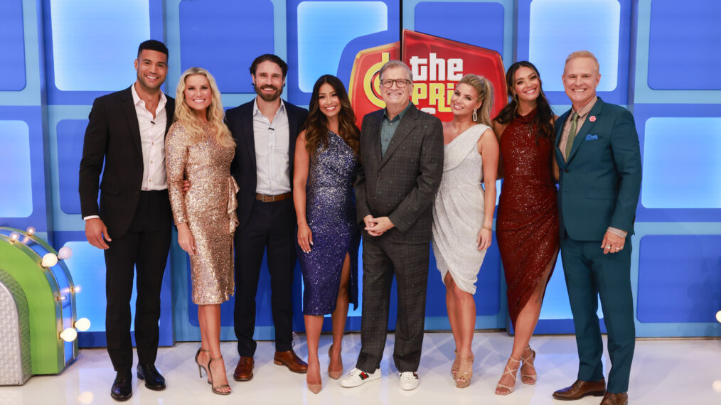 Season 52 Premiere of The Price Is Right - Devin Goda, Rachel Reynolds, James O’Halloran, Manuela Arbelaez, Drew Carey, Amber Lancaster, Alexis Gaube and George Gray.