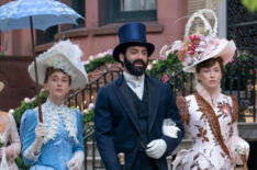 Taissa Farmiga, Carrie Coon, and Morgan Spector in 'The Gilded Age'