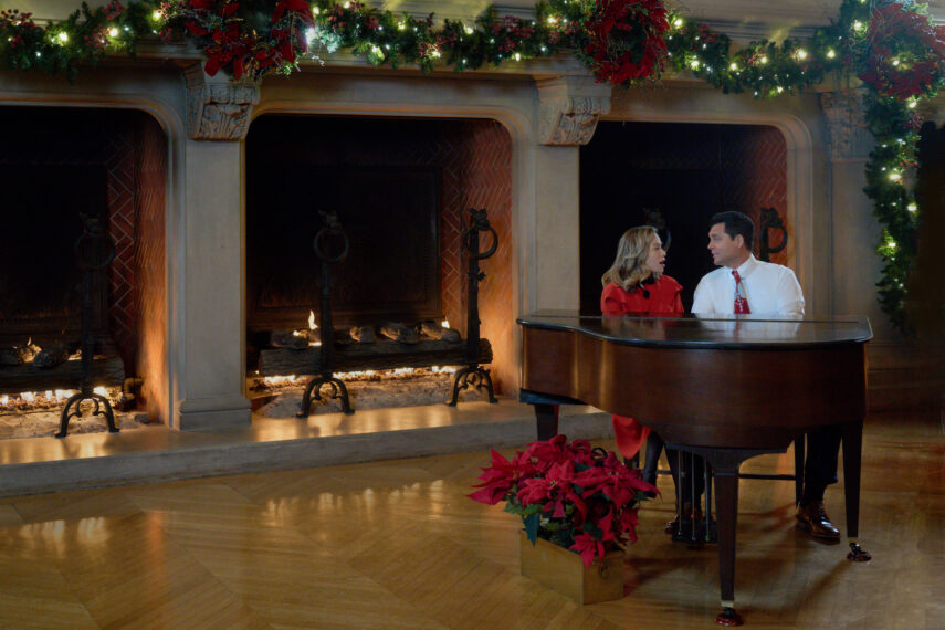 Bethany Joy Lenz and Kristoffer Polaha in 'A Biltmore Christmas'