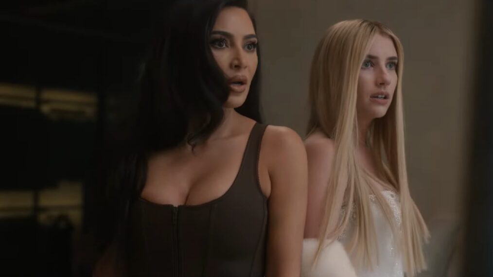 Kim Kardashian and Emma Roberts in 'American Horror Story: Delicate'