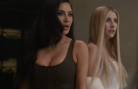 Kim Kardashian and Emma Roberts in 'American Horror Story: Delicate'