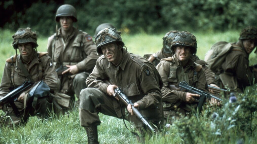Damian Lewis and Frank John Hughes in 'Band of Brothers'