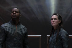 Stephan James and Lena Headey in 'Beacon 23'