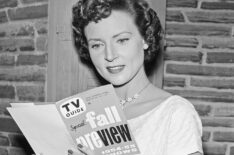 Betty White holding a copy of 'TV Guide Magazine's Fall Preview