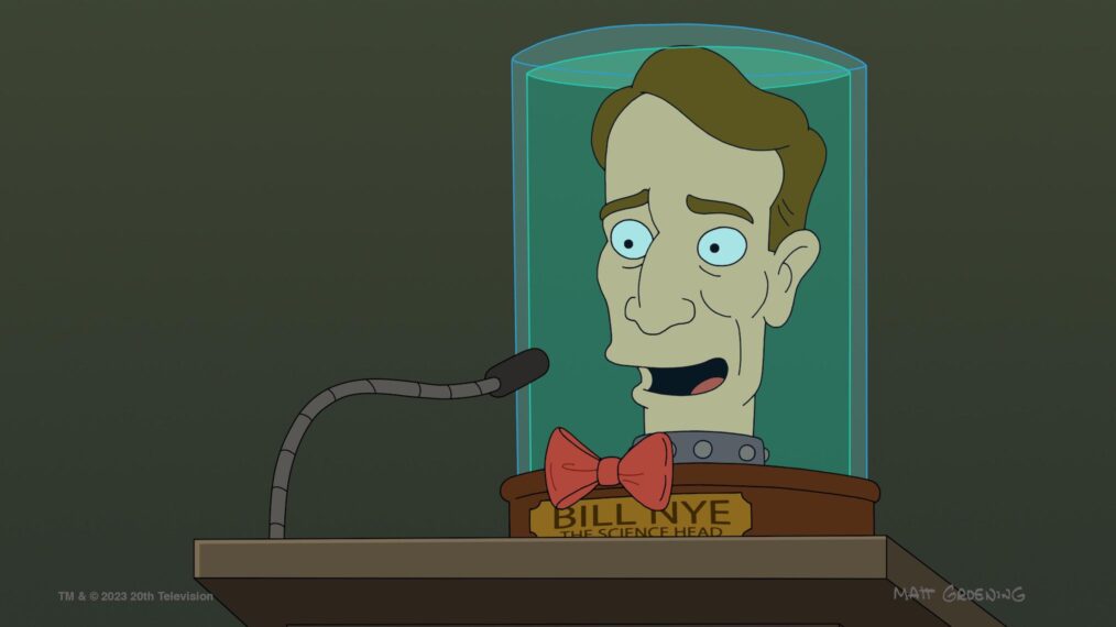 Caricatura Bill Nye en la temporada 11 de 'Futurama'