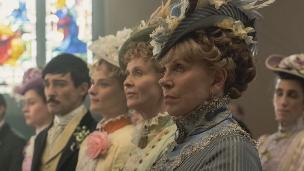 Christine Baranski, Cynthia Nixon, Louisa Jacobson, and Blake Ritson in 'The Gilded Age' Season 2