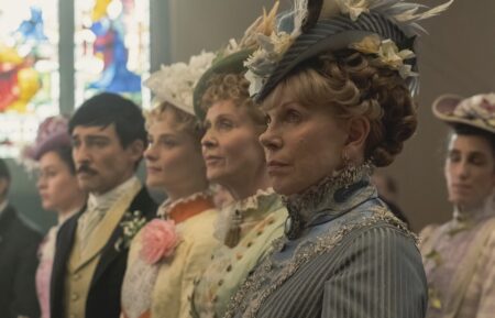 Christine Baranski, Cynthia Nixon, Louisa Jacobson, and Blake Ritson in 'The Gilded Age' Season 2