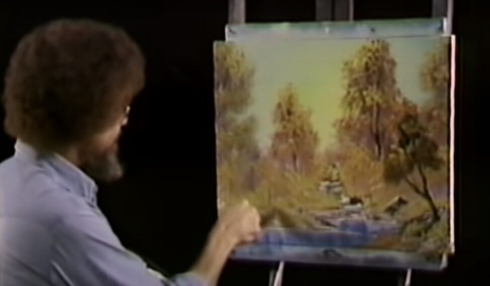 The first Bob Ross work from 'The Joy of Painting' is on sale